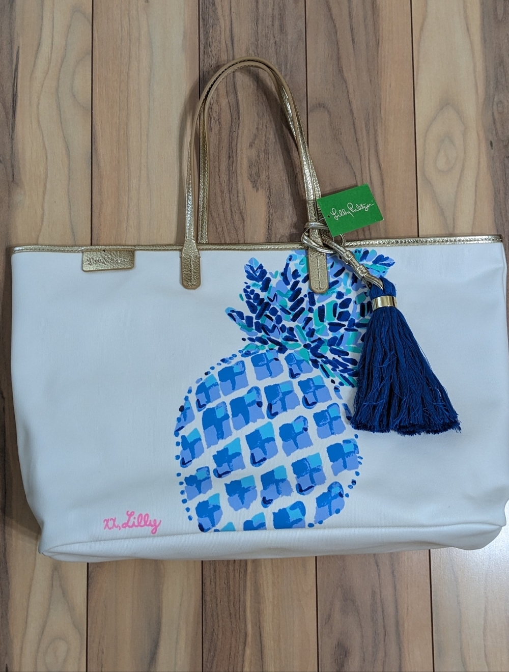 NWT! Lilly Pulitzer Bon Voyage Tote Bag In Multi Toe In Engineered Motif